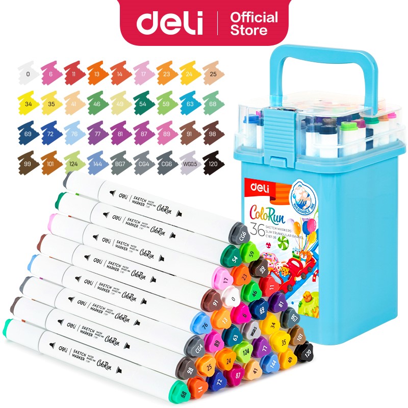 DELI C187-36 SKETCH MARKERS COLORUN 36/s