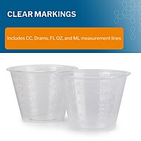 Medicine Cup McKesson 1 oz. Clear Plastic Disposable NonSterile