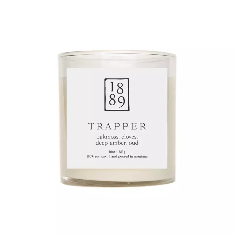 1889 Wax Lighting 10oz Candle - Trapper Scent