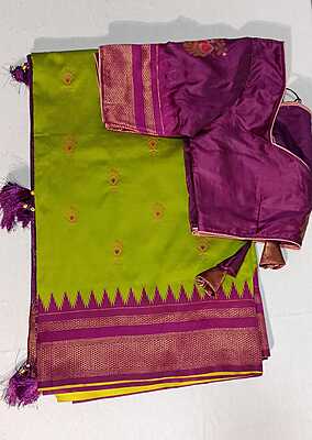 J144: Ready To Ship Beautiful Saree With Stitched Blouse