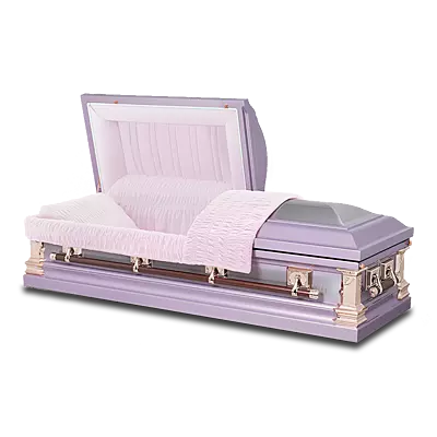 Lilac Silver 18 Gauge Steel Casket
