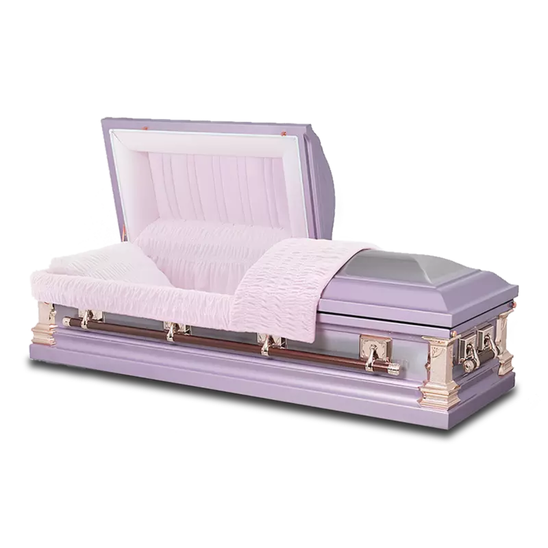 Lilac Silver 18 Gauge Steel Casket