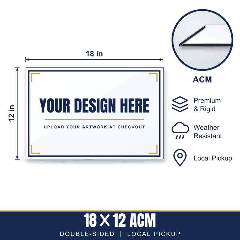 18x12 Metal (ACM) Sign — Weekly Pickup