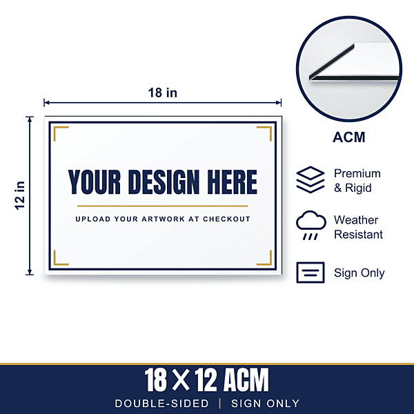 18x12 Metal (ACM) Sign — Sign Only