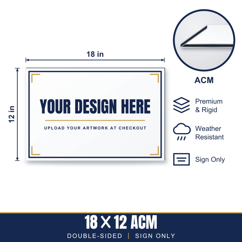 18x12 Metal (ACM) Sign — Sign Only