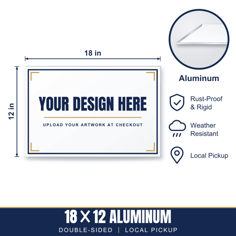 18x12 Aluminum Sign — Weekly Pickup