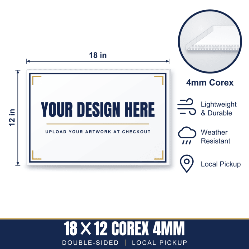 18x12 Plastic (Corex) Sign — Weekly Pickup