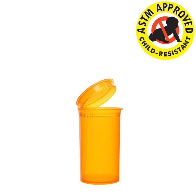 Philips Rx Pop Top Bottle - Translucent Amber- 19 dram - 225 Units