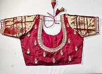 D194: Ready To Ship Beautiful Pure Mangalariri Saree With Stitched Embroidery Work Blouse