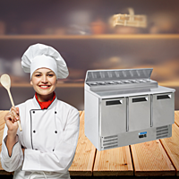 With three doors, this refrigerator has plenty of space for all of your salad needs. With three doors, this refrigerator has plenty of space for all of your salad needs.