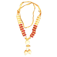 Decorative Garland With Red and White beads