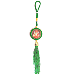 Shiridi SaiBaba Round Image with Special Green Thread best hanging for 4 wheel vehicles