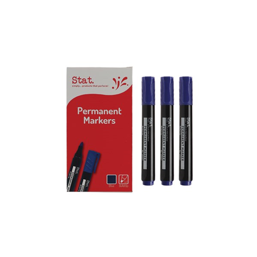 Stat Marker Permanent 2mm Bullet Nib Blue Bx12