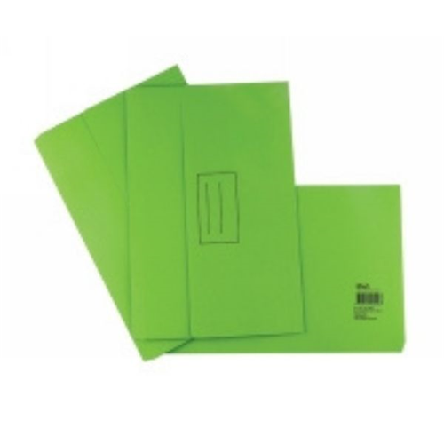 Stat Document Wallet Foolscap Manilla 30mm Gusset Lime Pack 25