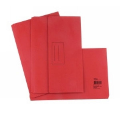 Stat Document Wallet Foolscap Manilla 30mm Gusset Red Pack 25