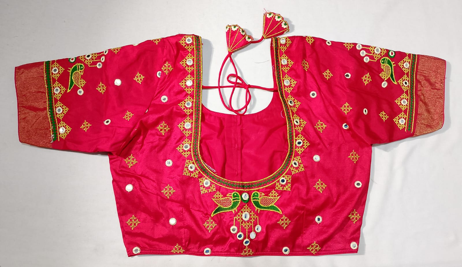 J333: Ready To Ship Beautiful  Pure Ikkat Saree With Stitched Embroidery Work Blouse
