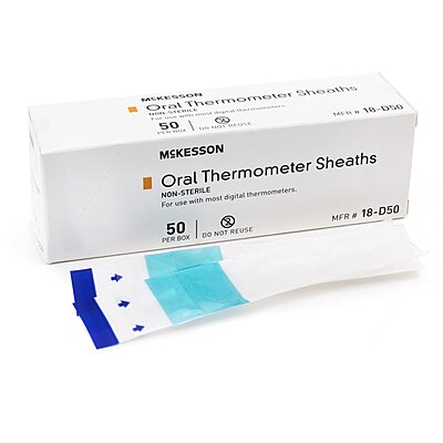 McKesson Oral Thermometer Probe Covers for Digital Thermometers (BX/50EA)