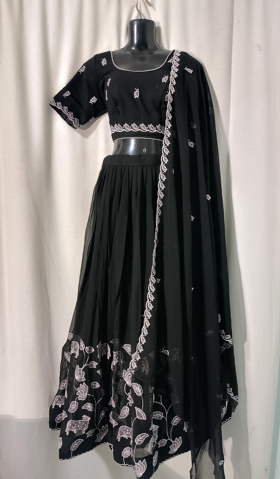 D27: Ready To Ship Beautiful Designer Pure Georgette Lehenga Set