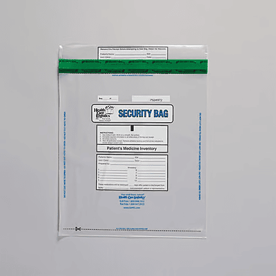Patient Medicine Inventory Bag HCL® 12 X 14 Inch Polyethylene Adhesive Closure Clear