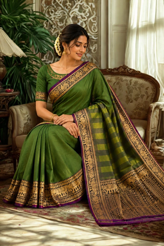 Narayanapet Green with purple