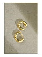 18k Gold-Plated Hooped Earrings