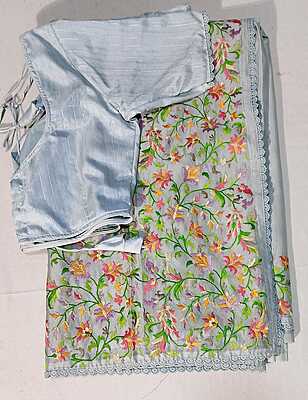 J138: Ready To Ship Beautiful Saree With Stitched Blouse