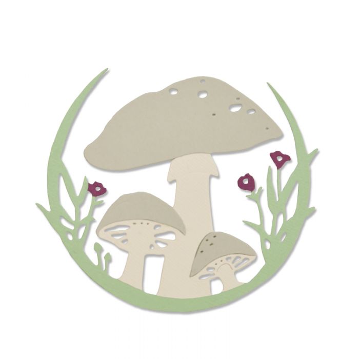 Fustella Thinlits Sizzix - Funghi Fustella Thinlits Sizzix - Funghi