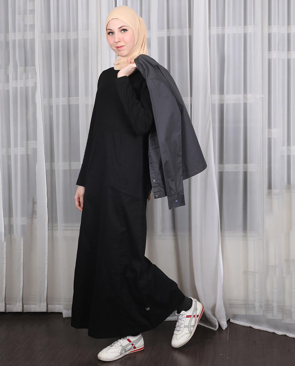 URBAN FASHIONISTA MOCK JACKET BLACK AND GREY JILBAB