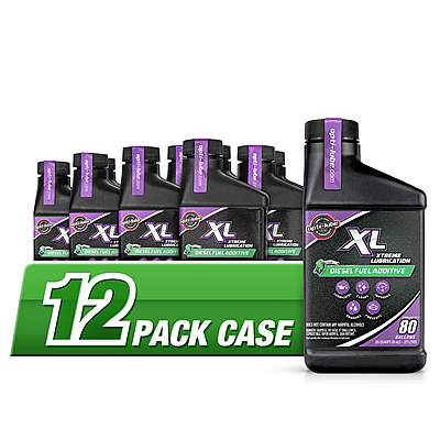 Opti-Lube XL twelve-pack case of 8 oz bottles with green pack-count graphic Opti-Lube XL twelve-pack case of 8 oz bottles with green pack-count graphic