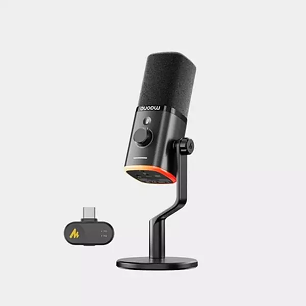 Maono PD100W USB Wireless Microphone with Desktop Stand