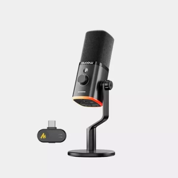 Maono PD100W USB Wireless Microphone with Desktop Stand