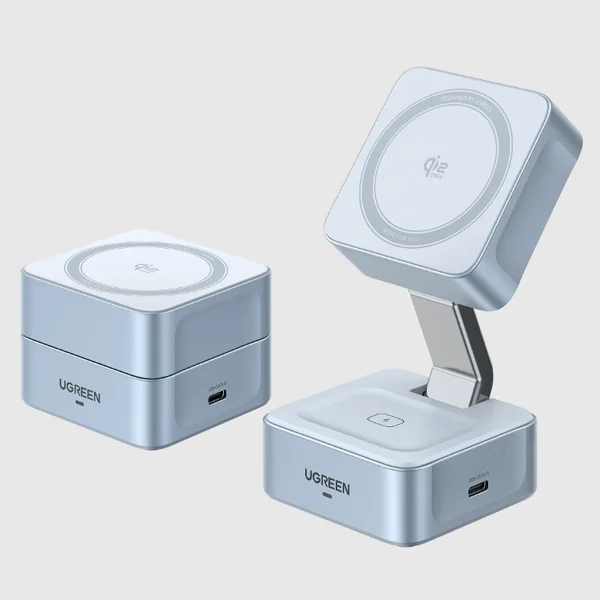 UGREEN MagFlow 2-in-1 Foldable Magnetic Charger with Qi2 25W