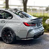 MP Style Dry Carbon Fiber Rear Bumper Corner Extensions – Fits BMW G80 M3 (2021–2025)