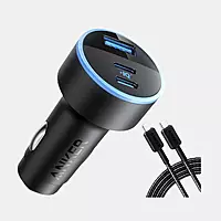 Anker 335 Car Charger 67W + USB Type-C to Type-C Cable Bundle B2736H11 - Black