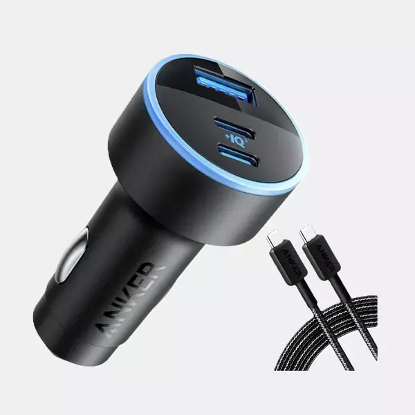 Anker 335 Car Charger 67W + USB Type-C to Type-C Cable Bundle B2736H11 - Black