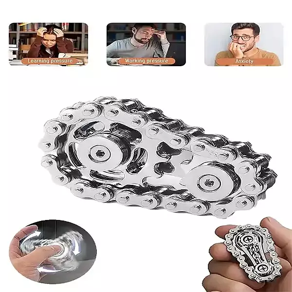 Fidget Spinners Toys for Adults Metal Figette Bike Chain