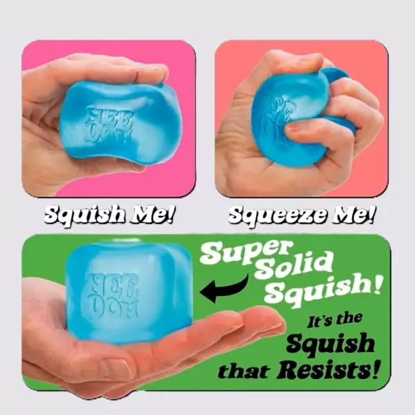 NeeDoh Nice Cube Sensory Squeeze Toy Super Solid Squish Stress Relief Fidget Toy