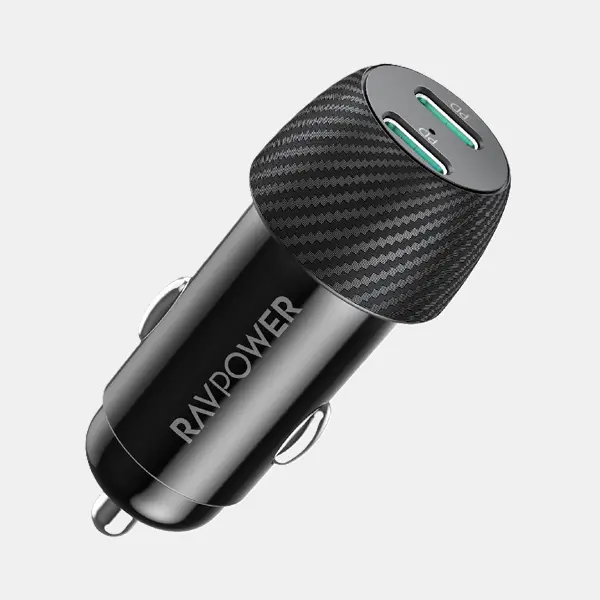 RAVPower Dual Port PD Car Charger