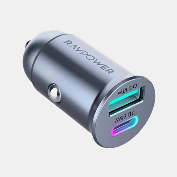 RAVPower PD Pioneer 65W 2-Port GaN Car Charger