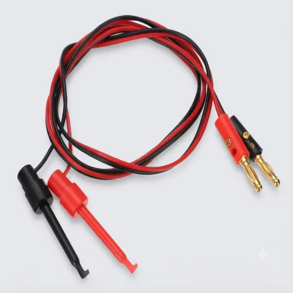 Test Hook Clip to Banana Plug – 4mm Connector Test Lead