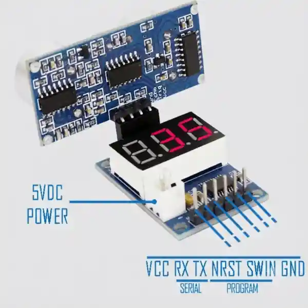 STM8S103 Ultrasonic Sensor Distance Measurement Board - 3 to 400 cm