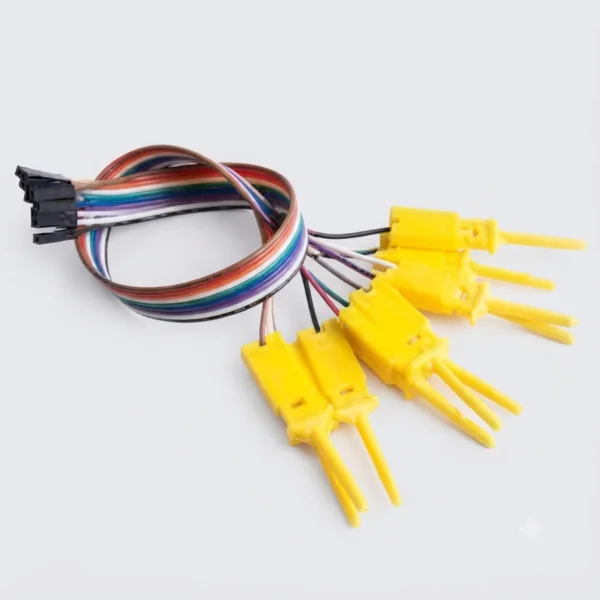 Female to Test Hook Clip Jumper for Logic Analyzer – 20 cm Pack of 10