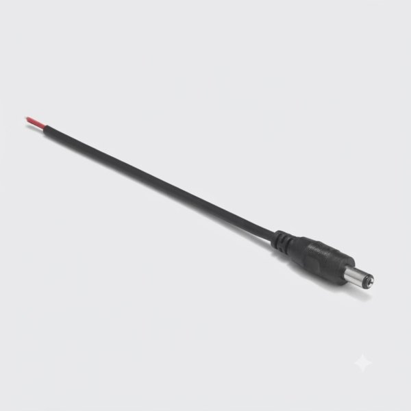 DC Male Jack Extension Cable – 5.5 × 2.1 mm