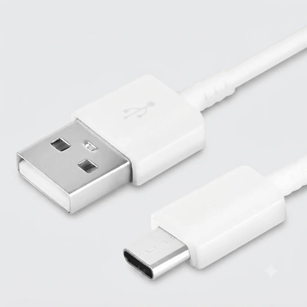 USB Type-A to USB Type-C Cable – 1m White