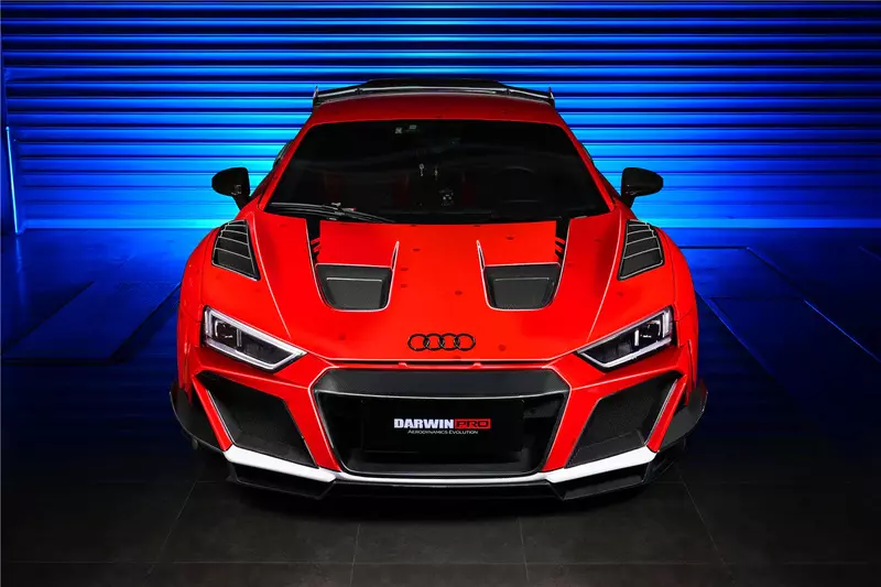 Audi R8 Coupe & Spyder IMPII Style Partial Carbon Fiber Front Bumper | Aggressive Aero Upgrade