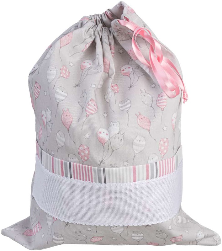 Baloon Tales - Sacchetto porta corredino da ricamare