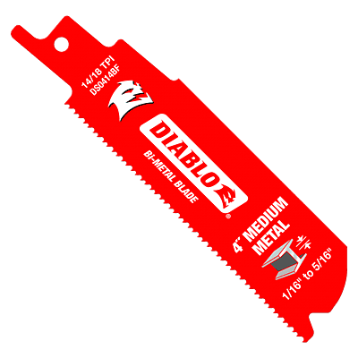 Diablo Bi-Metal Reciprocating Blades Metal Medium Diablo Bi-Metal Reciprocating Blades Metal Medium