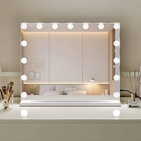 White metal base with LED flat mirror(23*18 INCH)