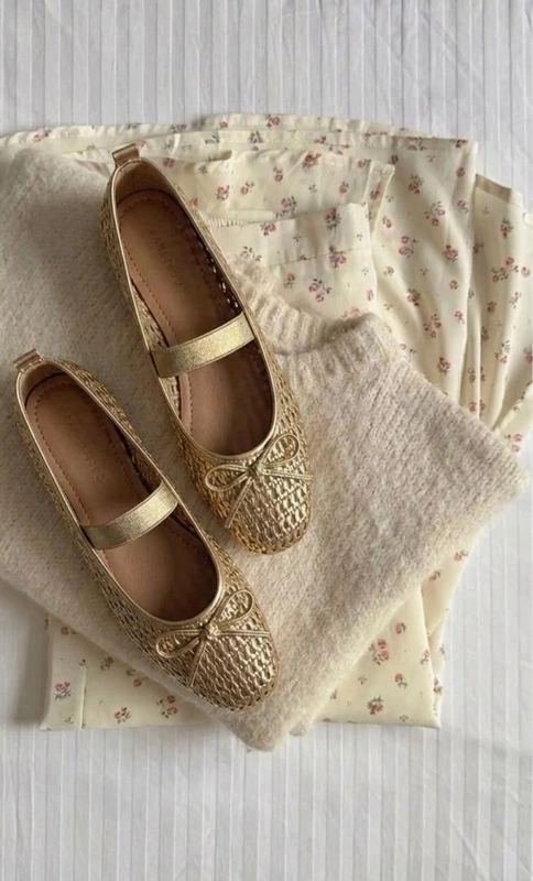 Ballerines Tressées à Bride Élastique