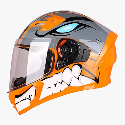 STEELBIRD SBA-21 ISS BORN READY GLOSSY FLUO ORANGE C/V (M)